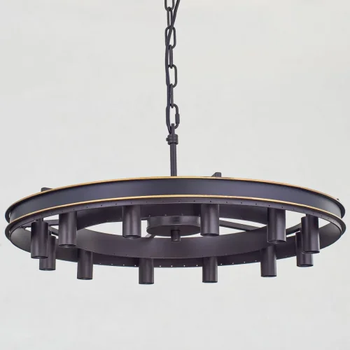 Люстра подвесная Мартин CL332121 Citilux прозрачная на 12 ламп, основание коричневое венге в стиле классический современный  фото 7